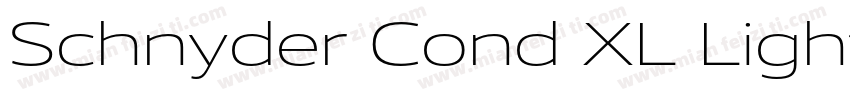 Schnyder Cond XL Light Regular字体转换